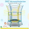 imageGoplus Kids Trampoline for Toddlers ASTM Approved Mini Trampoline wHeightened Safety Enclosure Net Foam Handles Seamless Design Indoor Outdoor Recreational Trampoline for Boys GirlsYellowBlue