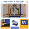 imageGoplus Kids Trampoline for Toddlers ASTM Approved Mini Trampoline wHeightened Safety Enclosure Net Foam Handles Seamless Design Indoor Outdoor Recreational Trampoline for Boys GirlsOrangeBlue