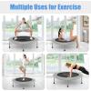 imageGoplus Mini Folding Trampoline 3638 Foldable Fitness Rebounder for Adults Portable Exercise Trampoline for Indoor Outdoor Activities Workout Max Load 330LBSSliver