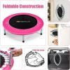 imageGoplus Mini Folding Trampoline 3638 Foldable Fitness Rebounder for Adults Portable Exercise Trampoline for Indoor Outdoor Activities Workout Max Load 330LBSPink