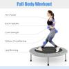 imageGoplus Mini Folding Trampoline 3638 Foldable Fitness Rebounder for Adults Portable Exercise Trampoline for Indoor Outdoor Activities Workout Max Load 330LBSSliver