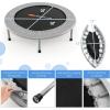 imageGoplus Mini Folding Trampoline 3638 Foldable Fitness Rebounder for Adults Portable Exercise Trampoline for Indoor Outdoor Activities Workout Max Load 330LBSSliver