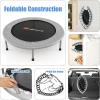 imageGoplus Mini Folding Trampoline 3638 Foldable Fitness Rebounder for Adults Portable Exercise Trampoline for Indoor Outdoor Activities Workout Max Load 330LBSSliver