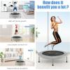 imageGoplus Mini Folding Trampoline 3638 Foldable Fitness Rebounder for Adults Portable Exercise Trampoline for Indoor Outdoor Activities Workout Max Load 330LBSSliver