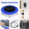 imageGoplus Mini Folding Trampoline 3638 Foldable Fitness Rebounder for Adults Portable Exercise Trampoline for Indoor Outdoor Activities Workout Max Load 330LBSBlue