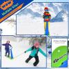 imageGoplus Ski Scooter Foldup Snowboard Snow Scooter WGrip Handle Sliding Snow Sled for Snow Dune Grass Portable Kick Scooter Sled for Kids Toddlers Teenagers Winter ToysBlueGreen