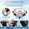 imageGoplus Snow Tube 52quot Inflatable Snow Sled for Adults wPremium Polyester Oxford Cover ColdResistant ampamp HeavyDuty Material Sturdy Handles Manual Inflator