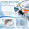 imageGoplus Snow Tube 52quot Inflatable Snow Sled for Adults wPremium Polyester Oxford Cover ColdResistant ampamp HeavyDuty Material Sturdy Handles Manual Inflator