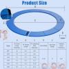 imageGoplus Trampoline Replacement Pad 16 15 14 12 10 8FT Spring Cover No Holes for Poles WaterResistant Universal Round Trampoline Accessories Safety PadBlue