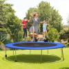 imageGoplus Trampoline Replacement Pad 16 15 14 12 10 8FT Spring Cover No Holes for Poles WaterResistant Universal Round Trampoline Accessories Safety PadBlue