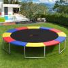 imageGoplus Trampoline Replacement Pad 16 15 14 12 10 8FT Spring Cover No Holes for Poles WaterResistant Universal Round Trampoline Accessories Safety PadMulticolor