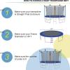 imageGoplus Trampoline Safety Net for 8FT 10FT 12FT 14FT 15FT 16FT Round Frame Trampoline WeatherResistant Breathable Replacement Enclosure Net with Adjustable Straps Net Only14FT8 Poles9 Straps