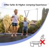 imageGoplus Trampoline Safety Net for 8FT 10FT 12FT 14FT 15FT 16FT Round Frame Trampoline WeatherResistant Breathable Replacement Enclosure Net with Adjustable Straps Net Only8FT6 Poles6 Straps
