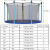 imageGoplus Trampoline Safety Net for 8FT 10FT 12FT 14FT 15FT 16FT Round Frame Trampoline WeatherResistant Breathable Replacement Enclosure Net with Adjustable Straps Net Only8FT6 Poles6 Straps