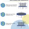 imageGoplus Trampoline Safety Net for 8FT 10FT 12FT 14FT 15FT 16FT Round Frame Trampoline WeatherResistant Breathable Replacement Enclosure Net with Adjustable Straps Net Only15FT6 Poles10 Straps