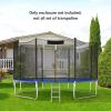 imageGoplus Trampoline Safety Net for 8FT 10FT 12FT 14FT 15FT 16FT Round Frame Trampoline WeatherResistant Replacement Enclosure Net with DoubleHeaded Zipper Hooks Net Only15FT10 Poles19 Hooks