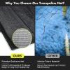 imageGoplus Trampoline Safety Net for 8FT 10FT 12FT 14FT 15FT 16FT Round Frame Trampoline WeatherResistant Replacement Enclosure Net with DoubleHeaded Zipper Hooks Net Only15FT6 Poles19 Hooks