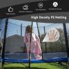 imageGoplus Trampoline Safety Net for 8FT 10FT 12FT 14FT 15FT 16FT Round Frame Trampoline WeatherResistant Replacement Enclosure Net with DoubleHeaded Zipper Hooks Net Only8FT6 Poles14 Hooks