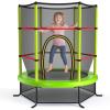 imageGoplus 55quot Trampoline for Kids 46 FT Mini Toddler With ASTM Certified Enclosure Net Safety Pad NoGap Design Indoor Outdoor Recreational for ChildrenGreen