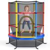 imageGoplus 55quot Trampoline for Kids 46 FT Mini Toddler With ASTM Certified Enclosure Net Safety Pad NoGap Design Indoor Outdoor Recreational for ChildrenColorful
