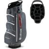 imageGoplus Golf Cart Bag with 15Way Top Dividers Golf Club Bag with 7 Zippered Pockets Cooler Bag Rain Hood Umbrella Holder Shoulder Strap Lightweight Golf Bag for Men WomenGreyRed