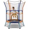 imageGoplus Kids Trampoline for Toddlers ASTM Approved Mini Trampoline wHeightened Safety Enclosure Net Foam Handles Seamless Design Indoor Outdoor Recreational Trampoline for Boys GirlsOrangeBlue