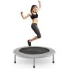 imageGoplus Mini Folding Trampoline 3638 Foldable Fitness Rebounder for Adults Portable Exercise Trampoline for Indoor Outdoor Activities Workout Max Load 330LBSSliver