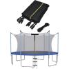 imageGoplus Trampoline Safety Net for 8FT 10FT 12FT 14FT 15FT 16FT Round Frame Trampoline WeatherResistant Breathable Replacement Enclosure Net with Adjustable Straps Net Only16FT12 Poles11 Straps