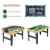 imageGoplus 10in1 Combination Multi Game Table Set Adult Size Combo Game Table WFoosball Table Tennis Pool Air Hockey Table Bowling Chess Checkers Backgammon for Family Game Night
