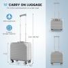 imageGoplus 16 Inch Underseat Carry On  Airline Approved Lightweight Mini Suitcase with Spinner Wheels TSA Lock 100 PC Hardside Small Suitcase for Weekender Travel