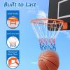 imageGoplus 1815 Replacement Basketball Rim Wall Door Mounted Basketball Hoop with All Weather Net Indoor Outdoor Hanging Basketball Rim Goal Outside15 Inches  Orange