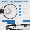 imageGoplus 1815 Replacement Basketball Rim Wall Door Mounted Basketball Hoop with All Weather Net Indoor Outdoor Hanging Basketball Rim Goal Outside15 Inches  Black