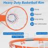 imageGoplus 1815 Replacement Basketball Rim Wall Door Mounted Basketball Hoop with All Weather Net Indoor Outdoor Hanging Basketball Rim Goal Outside15 Inches  Orange
