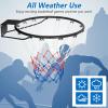 imageGoplus 1815 Replacement Basketball Rim Wall Door Mounted Basketball Hoop with All Weather Net Indoor Outdoor Hanging Basketball Rim Goal Outside15 Inches  Black