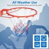 imageGoplus 1815 Replacement Basketball Rim Wall Door Mounted Basketball Hoop with All Weather Net Indoor Outdoor Hanging Basketball Rim Goal Outside18 Inches  Orange