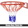 imageGoplus 1815 Replacement Basketball Rim Wall Door Mounted Basketball Hoop with All Weather Net Indoor Outdoor Hanging Basketball Rim Goal Outside18 Inches  Red