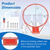 imageGoplus 1815 Replacement Basketball Rim Wall Door Mounted Basketball Hoop with All Weather Net Indoor Outdoor Hanging Basketball Rim Goal Outside18 Inches  Orange