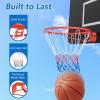 imageGoplus 1815 Replacement Basketball Rim Wall Door Mounted Basketball Hoop with All Weather Net Indoor Outdoor Hanging Basketball Rim Goal Outside18 Inches  Orange