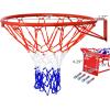 imageGoplus 1815 Replacement Basketball Rim Wall Door Mounted Basketball Hoop with All Weather Net Indoor Outdoor Hanging Basketball Rim Goal Outside18 Inches  Red