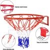 imageGoplus 1815 Replacement Basketball Rim Wall Door Mounted Basketball Hoop with All Weather Net Indoor Outdoor Hanging Basketball Rim Goal Outside18 Inches  Red