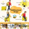 imageGoplus 2 PCS Kid Luggage 18 Ride on Suitcase WSpinner Wheels 12 Backpack WAntiLost Rope Carry Strap Sit on Rolling Carry on Luggage Set for Girls Boys Travel Yellow Bee