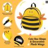 imageGoplus 2 PCS Kid Luggage 18 Ride on Suitcase WSpinner Wheels 12 Backpack WAntiLost Rope Carry Strap Sit on Rolling Carry on Luggage Set for Girls Boys Travel Yellow Bee