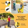 imageGoplus 2 PCS Kid Luggage 18 Ride on Suitcase WSpinner Wheels 12 Backpack WAntiLost Rope Carry Strap Sit on Rolling Carry on Luggage Set for Girls Boys Travel Yellow Bee