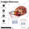 imageGoplus 29quot x 20quot Basketball Hoop Wall Mounted Portable Basketball Backboard Indoor Outdoor Sports Suitable for Adults and Kids Play