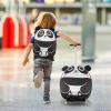 imageGoplus 2PC Kids Carry On Luggage Set 16quot Rolling Suitcase ampamp 12quot Backpack Airline Approved Travel Trolley Luggage with Wheels for Toddlers Children Girls Boys TigerPanda