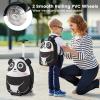 imageGoplus 2PC Kids Carry On Luggage Set 16quot Rolling Suitcase ampamp 12quot Backpack Airline Approved Travel Trolley Luggage with Wheels for Toddlers Children Girls Boys TigerPanda