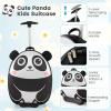 imageGoplus 2PC Kids Carry On Luggage Set 16quot Rolling Suitcase ampamp 12quot Backpack Airline Approved Travel Trolley Luggage with Wheels for Toddlers Children Girls Boys TigerPanda