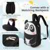 imageGoplus 2PC Kids Carry On Luggage Set 16quot Rolling Suitcase ampamp 12quot Backpack Airline Approved Travel Trolley Luggage with Wheels for Toddlers Children Girls Boys TigerPanda