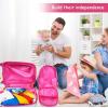 imageGoplus 2PC Kids Luggage 12quot ampamp 16quot Kids Carry On Luggage Set with 4 Spinner Wheels Lightweight Rolling Spinner Suitcase for Children Toddlers Boys and Girls TravelOwl