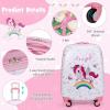 imageGoplus 2PC Kids Luggage 12quot ampamp 16quot Kids Carry On Luggage Set with 4 Spinner Wheels Lightweight Rolling Spinner Suitcase for Children Toddlers Boys and Girls TravelUnicorn